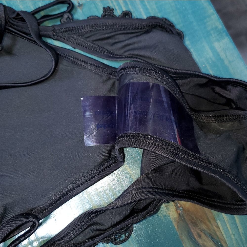 MAE large string bikini bottom black NWOT - Picture 4 of 7